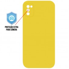 Capa para Samsung Galaxy A03s - Silicone Case Amarela